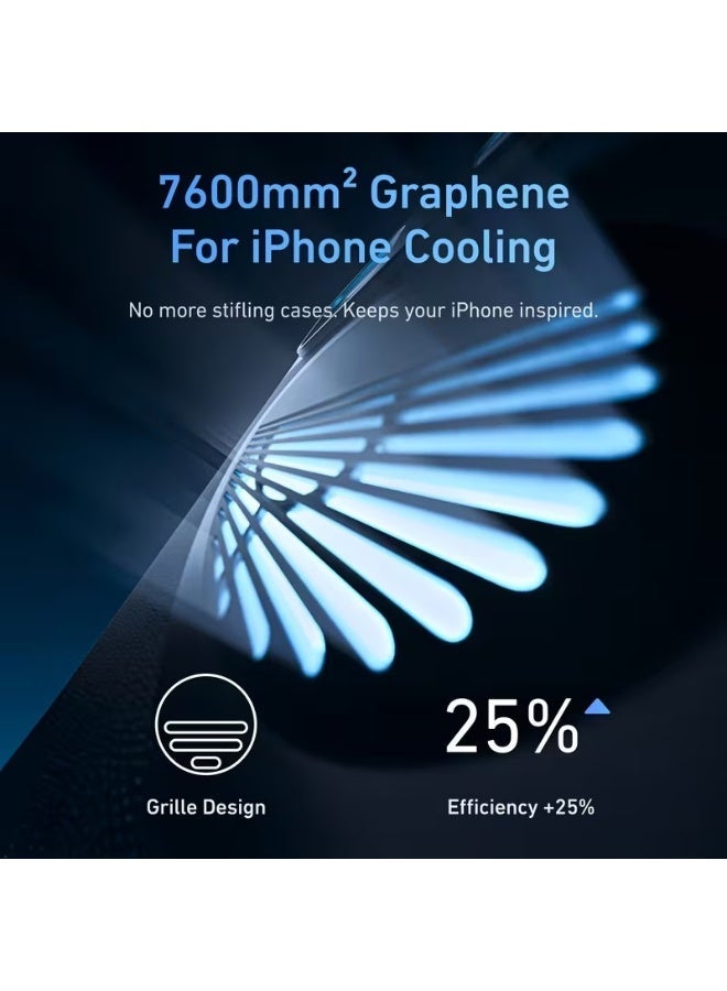 تيليسن TELESIN Magnetic Pro Shot Imaging Camera Grip لهاتف iPhone 17 Pro / 17 Pro Max – قبضة تصوير مغناطيسية احترافية مع شحن لاسلكي Qi باور بانك، تحكم عن بعد بالزوم والتصوير، كفر تبريد جرافين وحزام يد للفلوغ والبث المباشر - Image 3